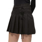 Black Polyester Mini Skirt