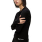 Black Viscose Long Sleeve T-Shirt
