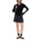 Black Viscose Long Sleeve T-Shirt
