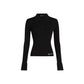 Black Viscose Long Sleeve T-Shirt