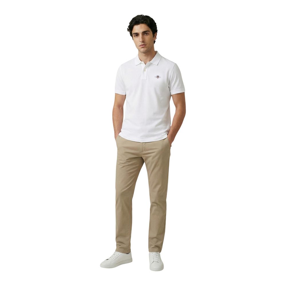 White Cotton Polo Shirt