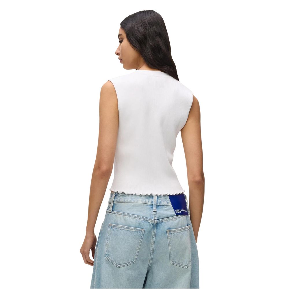 White Viscose Tank Tops