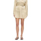 Beige Polyester Mini Skirt