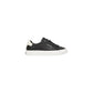Black Leather Low Top Sneakers