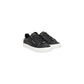 Black Leather Low Top Sneakers
