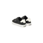 Black Leather Low Top Sneakers