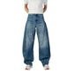 Blue Recycled Cotton Flared Jeans