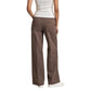 Beige Lyocell Flared Pants