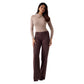 Brown Lyocell Flared Pants