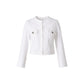 White Cotton Full-Length Jacket
