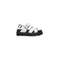 White Leather Strap-On Sandals