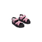 Pink Leather Platform Sandals