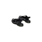 Black Leather Flat Sandals