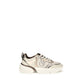 Beige Calf Leather Bos Taurus Chunky Sneakers