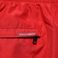 Red Polyester Drawstring Beach Shorts Swimwear