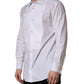 White Cotton Collared Bib GOLD Dress Shirt