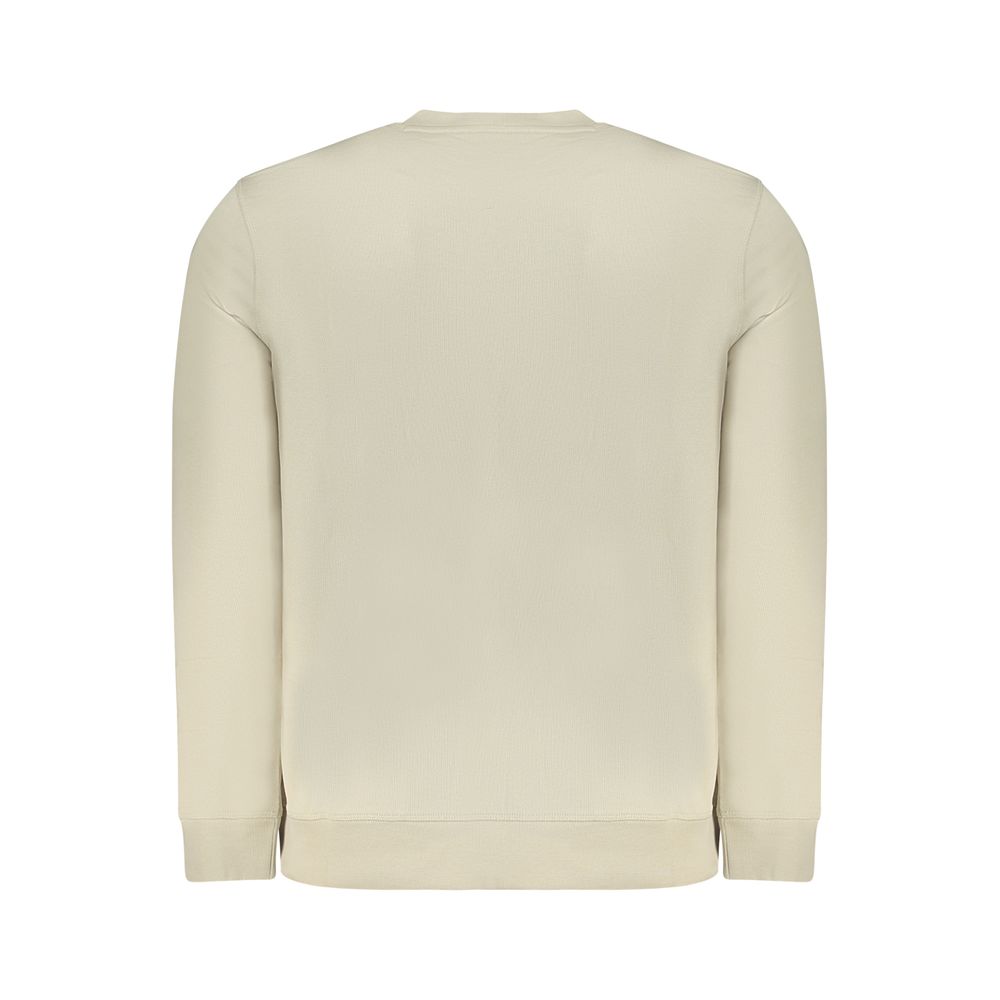 Beige Cotton Men Sweatshirt