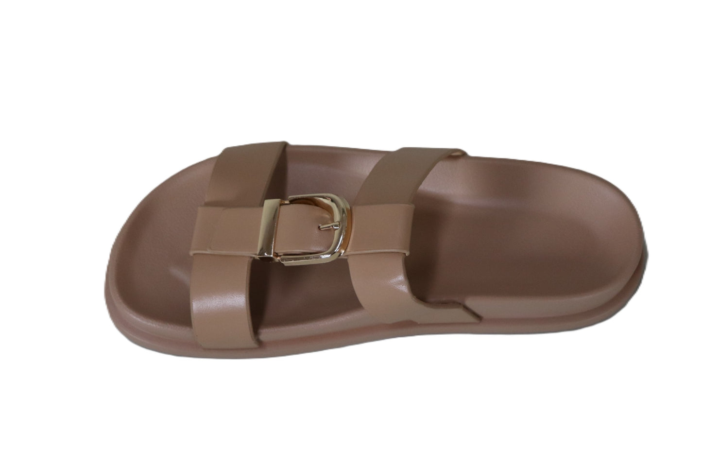 Chinelo com Fivela Dourada