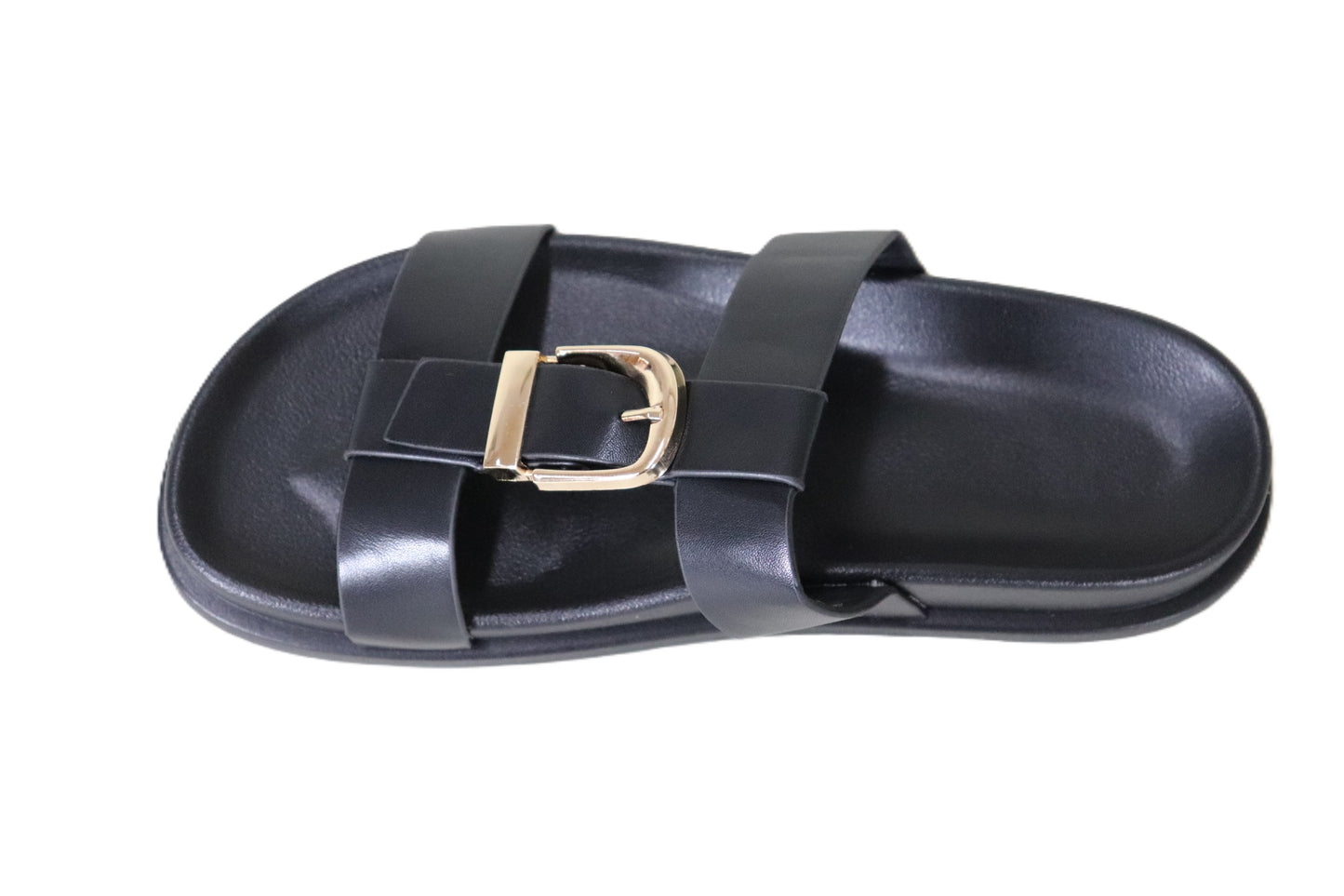 Chinelo com Fivela Dourada